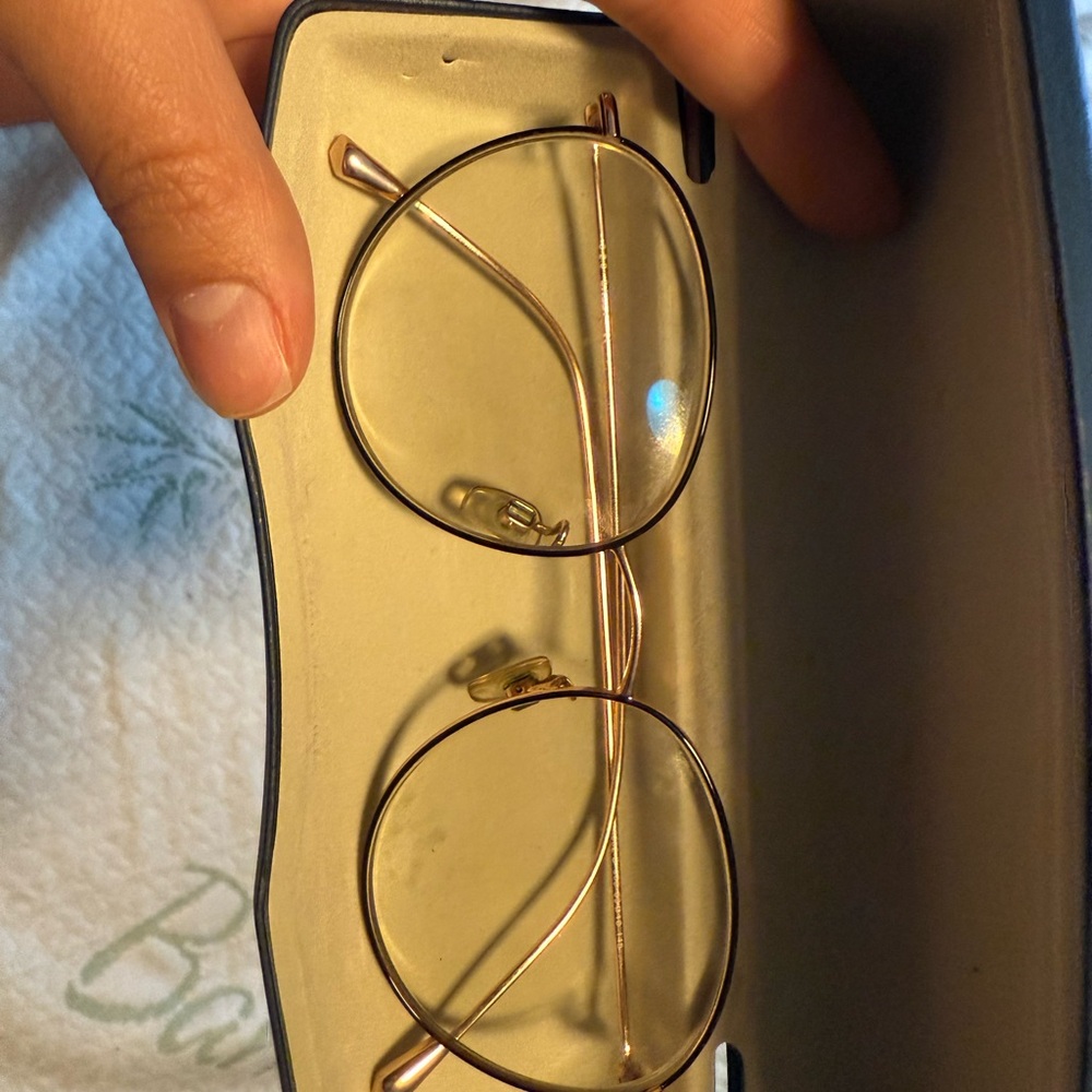 Bally Gold Round Frame Glasses